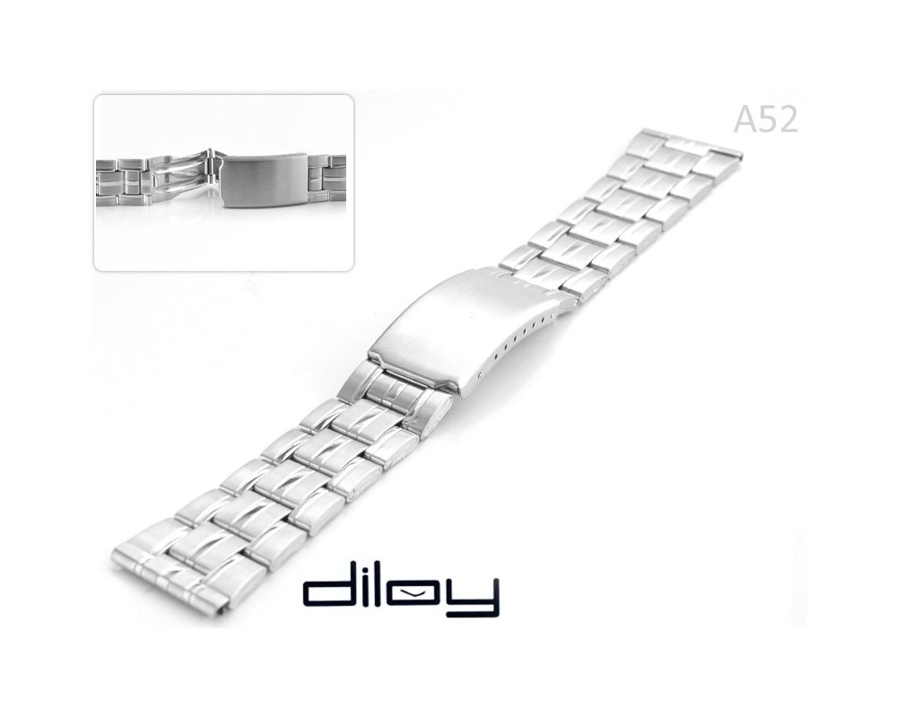 Bransoleta stalowa do zegarka 18 - 26 mm  Diloy A52