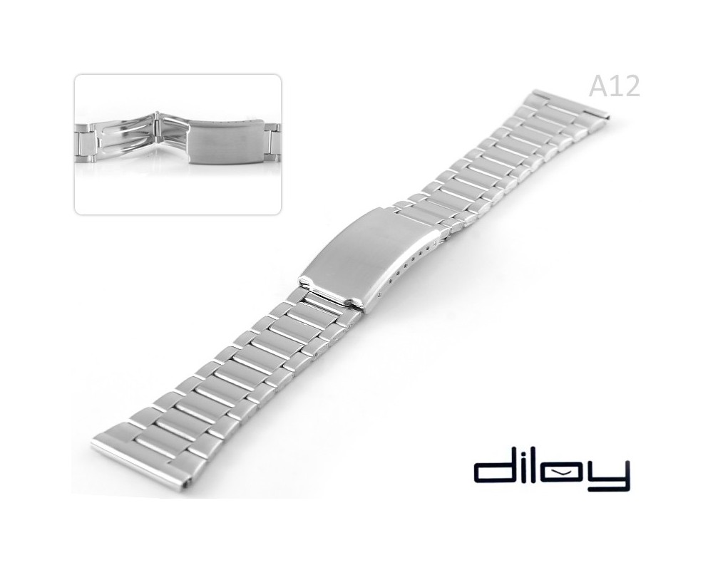 Bransoleta stalowa do zegarka 18 - 26 mm Diloy A12