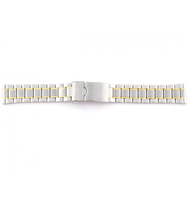 Stalowa bransoleta bicolor do zegarka 18-22 mm TZ-BRAN03