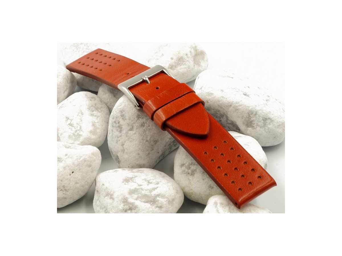 Skórzany pasek  PACIFC  w kolorze pomarańczowym pasek do zegarka