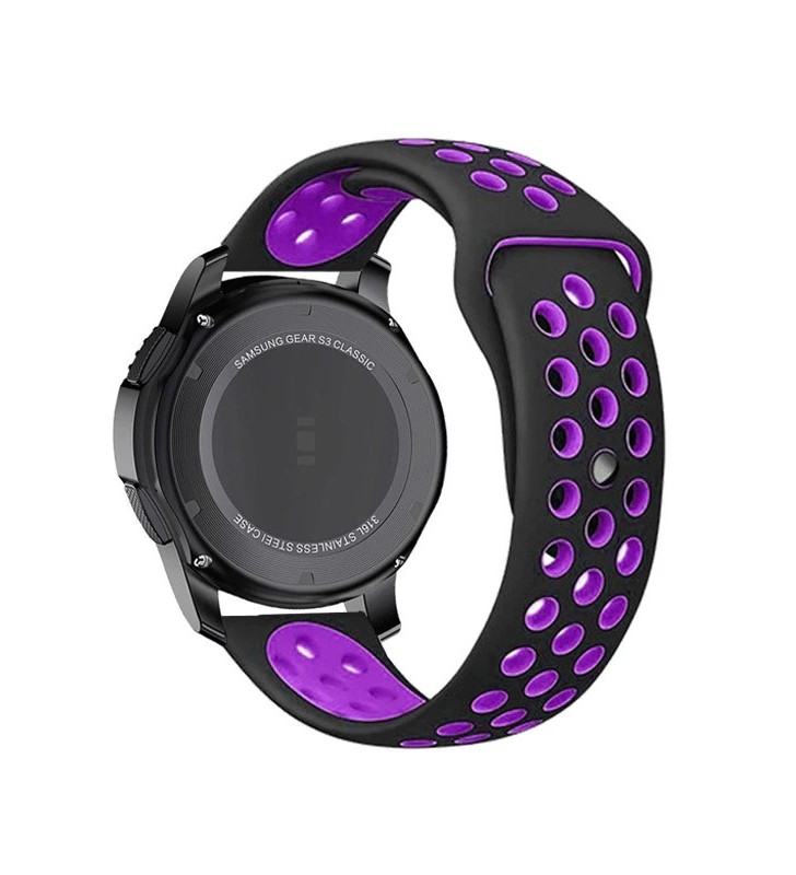 Pasek do zegarka Smartwatch Glaxy Watch Samsung gear fioletowo czarny