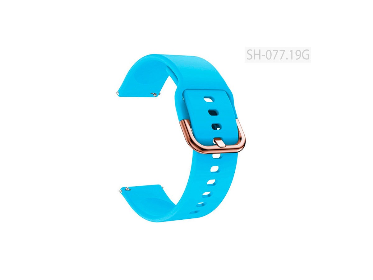 Pasek do smartwatch gumowy do zegarka T-077.19G 18-22 mm jasno niebieski