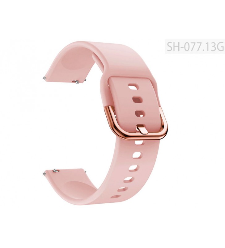 Pasek do smartwatch gumowy do zegarka T-077.13G 18-22 mm różowy