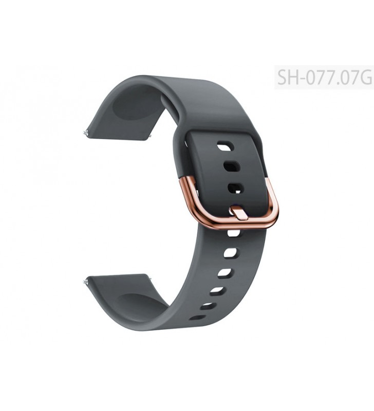 Pasek do smartwatch gumowy do zegarka T-077.07G 18-22 mm szary
