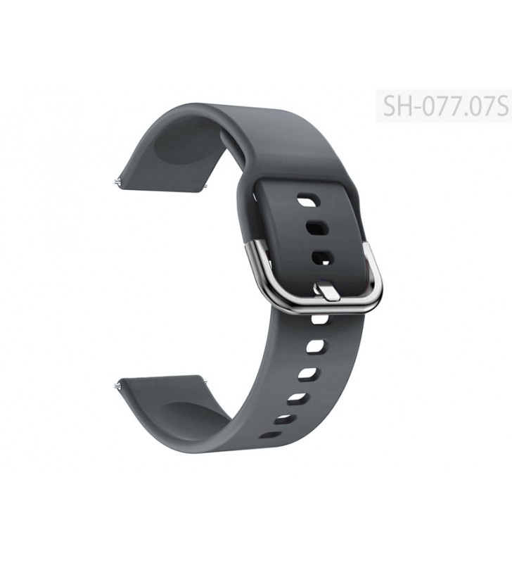 Pasek do smartwatch gumowy do zegarka T-077.07S 18-22 mm szary