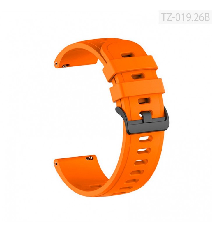 Pasek do smartwatch gumowy do zegarka uniwersalny TZ-019.26B pomarańczowy