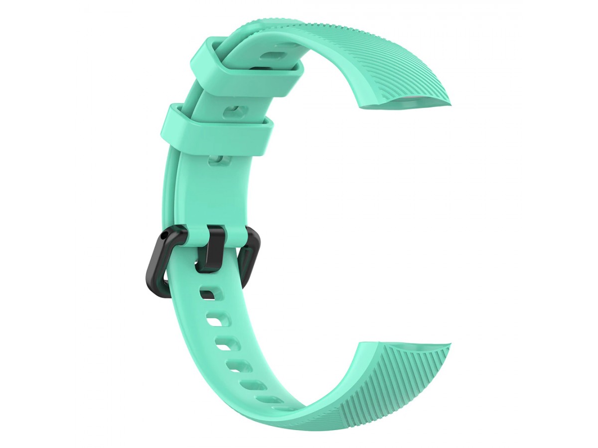 Pasek opaska silikonowa do smartwatch Honor Band 4/5 turkusowo zielony