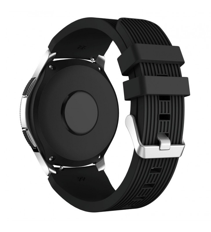 Pasek zamiennik Samsung Watch 3 / Gear 3,Watch 46,Huawei GT Active 22 mm Czarny