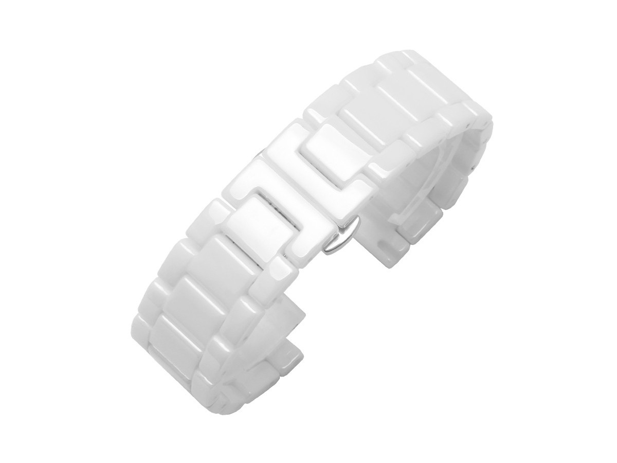 Ceramiczna bransoleta do zegarka 18-22 mm biała