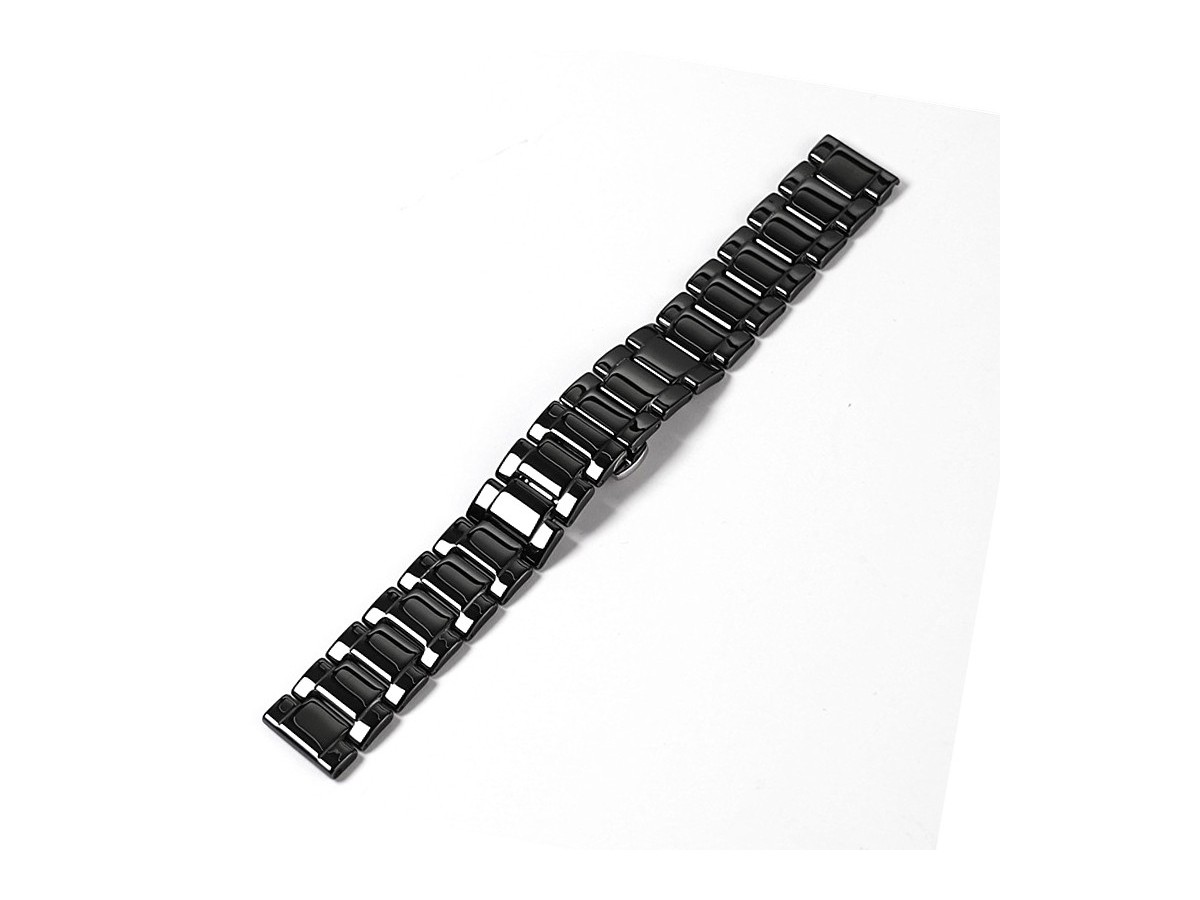 Ceramiczna bransoleta do zegarka 18-22 mm czarna