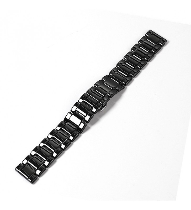 Ceramiczna bransoleta do zegarka 18-22 mm czarna