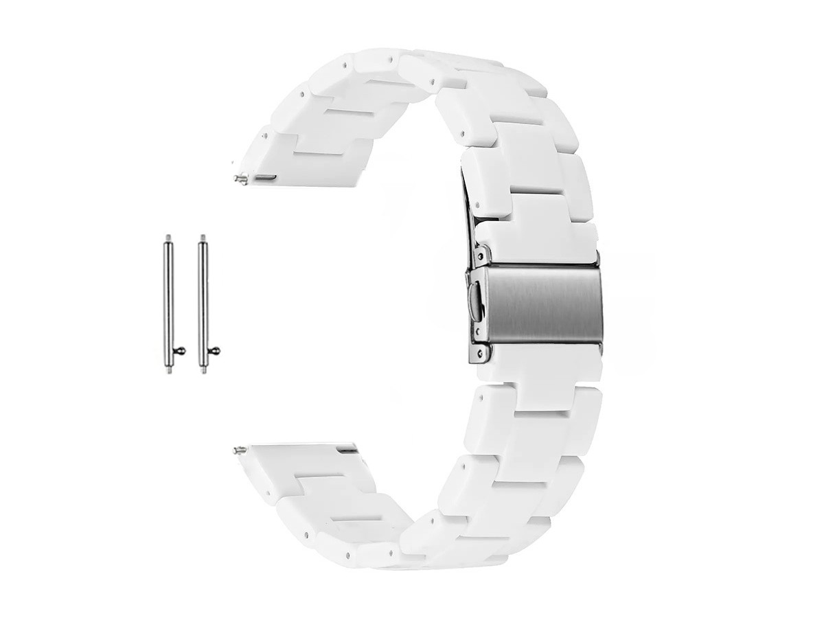 Biała bransoleta do zegarka TZ.BRAN.12.09 20 mm imitacja ceramiki