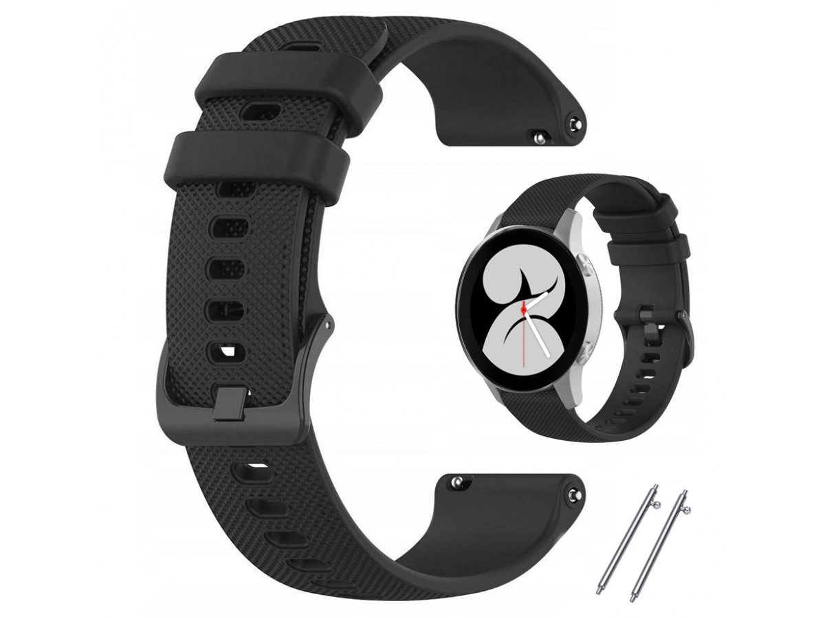 Uniwersalny gumowy pasek do zegarka smartwatch czarnt TZ-023