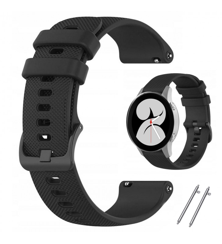 Uniwersalny gumowy pasek do zegarka smartwatch czarnt TZ-023