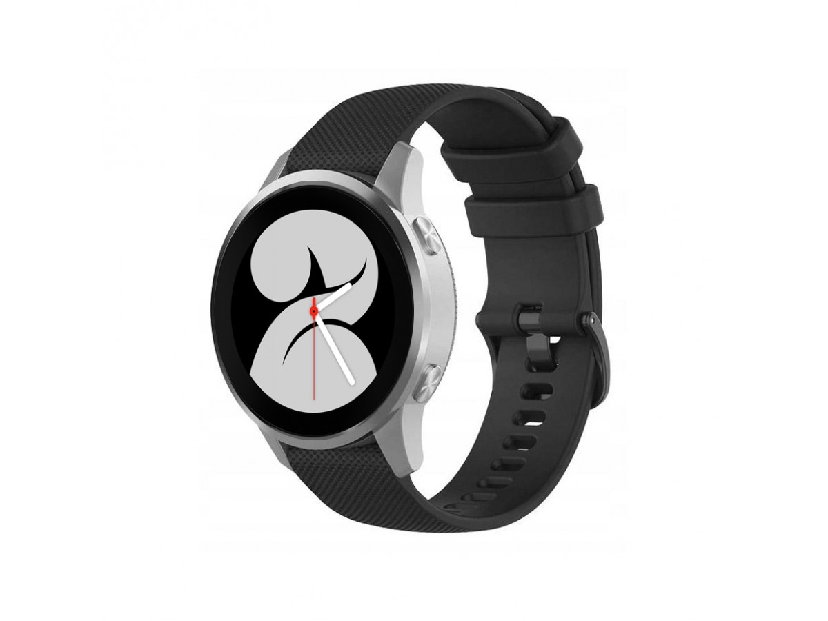 Uniwersalny gumowy pasek do zegarka smartwatch czarny TZ-023